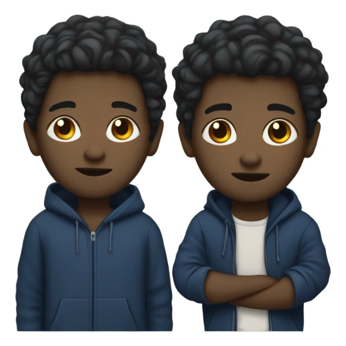 homeless white boy with black hair in dark blue sweater sticker