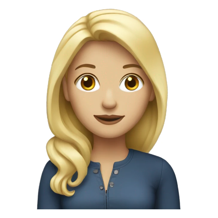 blonde white woman sticker