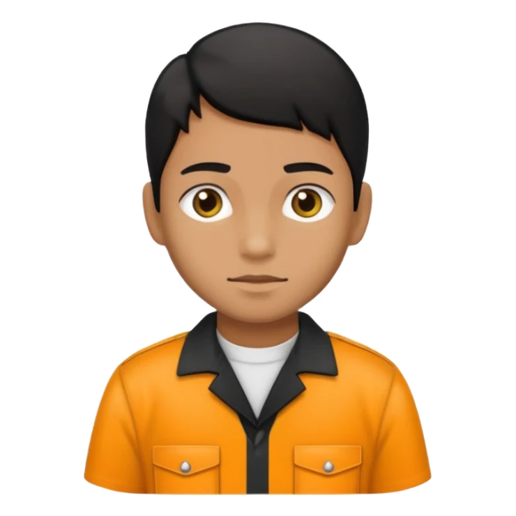 Humain avec une tenue de prisonnier noir et jaune  sticker