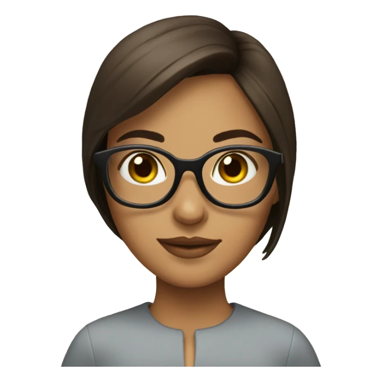 Brunette girl with Glases  sticker