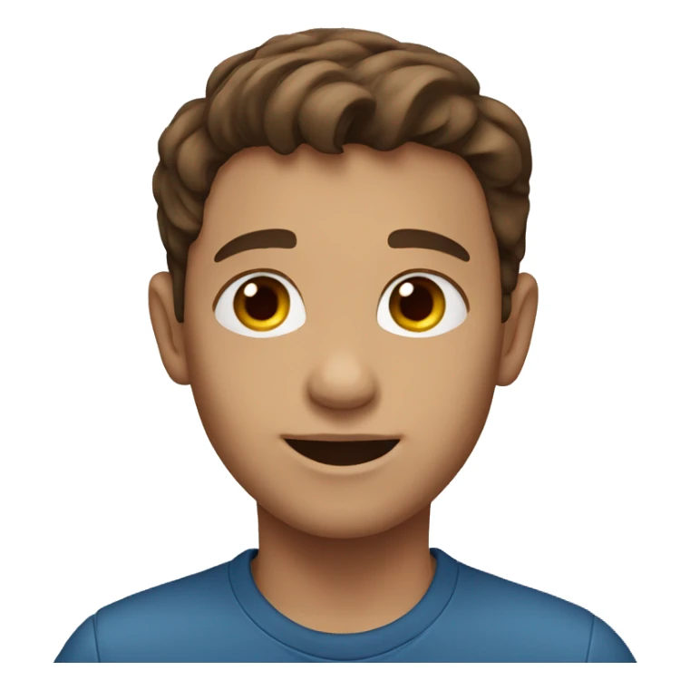 a boy with hearing aids brown hair and brown eyes sticker