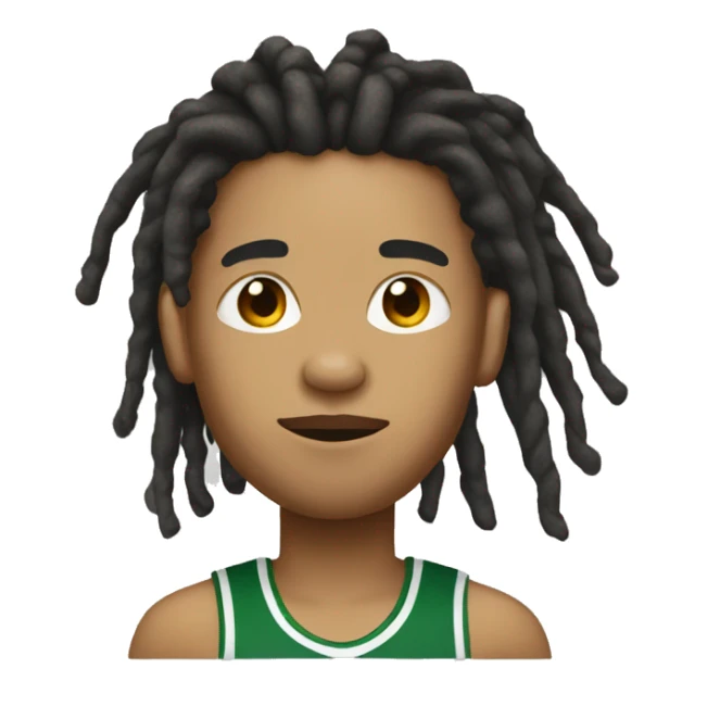 Light skin with dreads and a basketball  sticker
