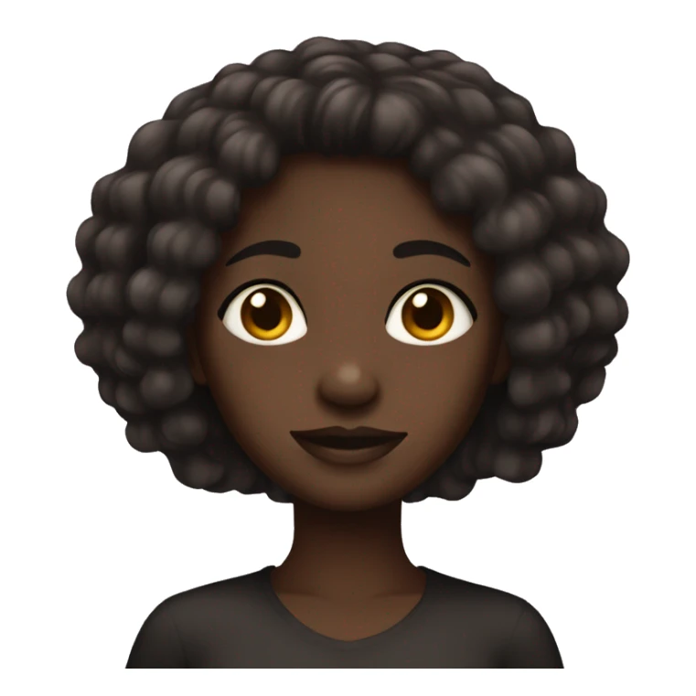 Emoji of dark-skinned girl sticker