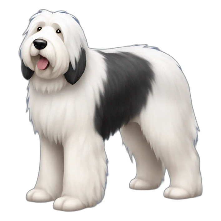 Dog old english sheepdog full-height sticker