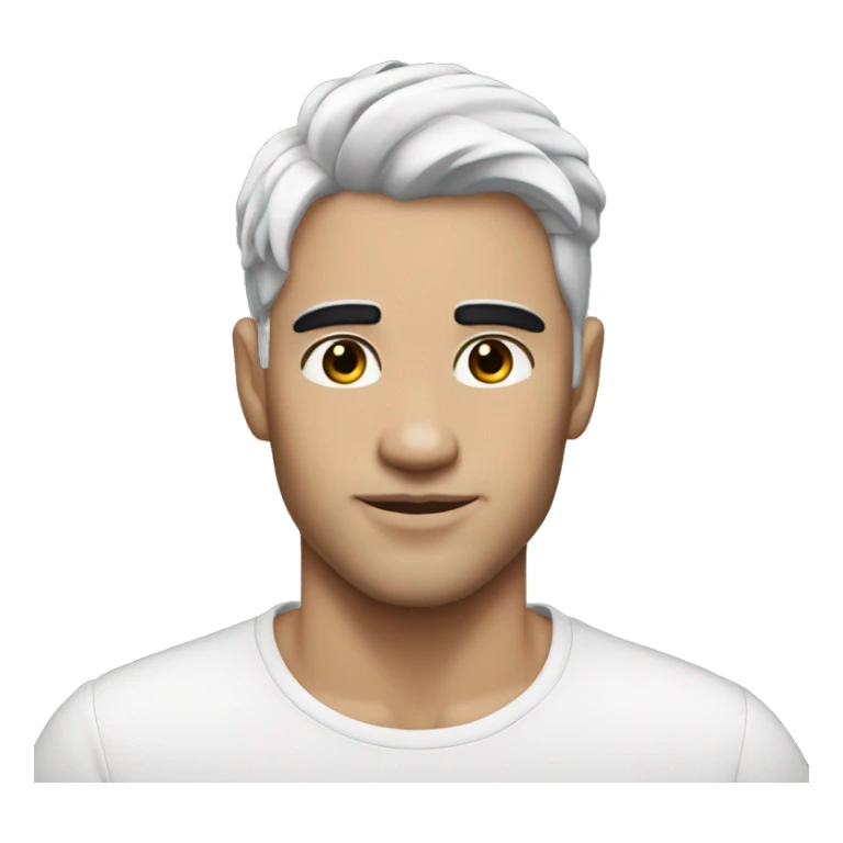 hot guy with white skin& black hair sticker