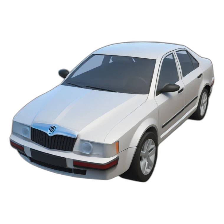 lowpoly render of Skoda Octavia RC car by Traxxas sticker