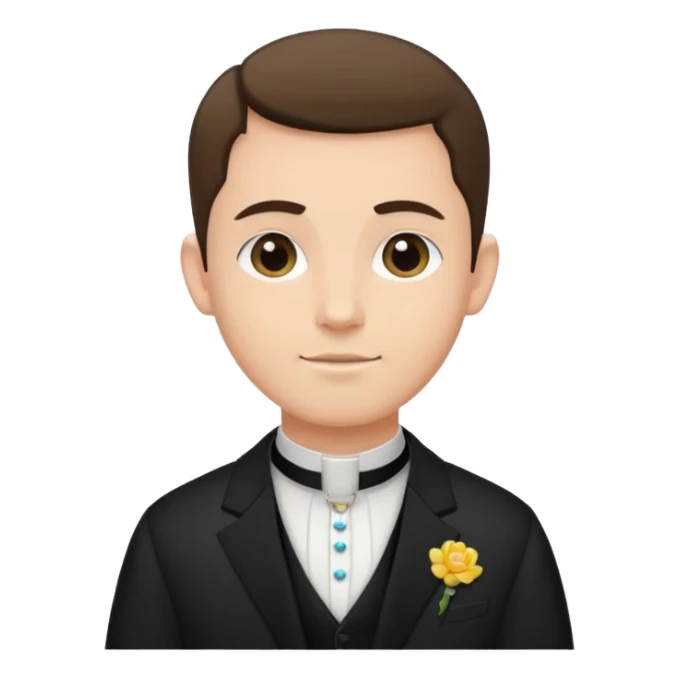 The priest presiding over the wedding sticker