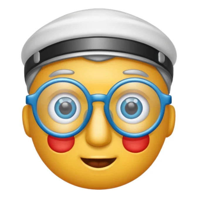 Wissenschaftler mit Brille und Blutegel auf dem Kopf sticker