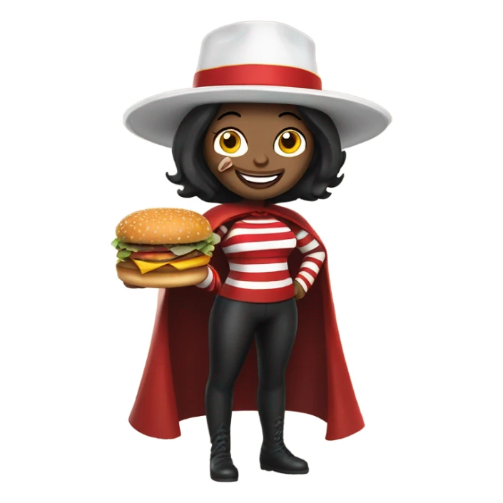 McDonald’s Hamburglar as a woman sticker