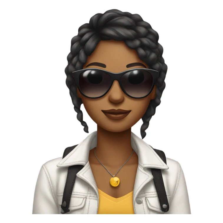 Cool girl with pretty sunglasses on  sticker