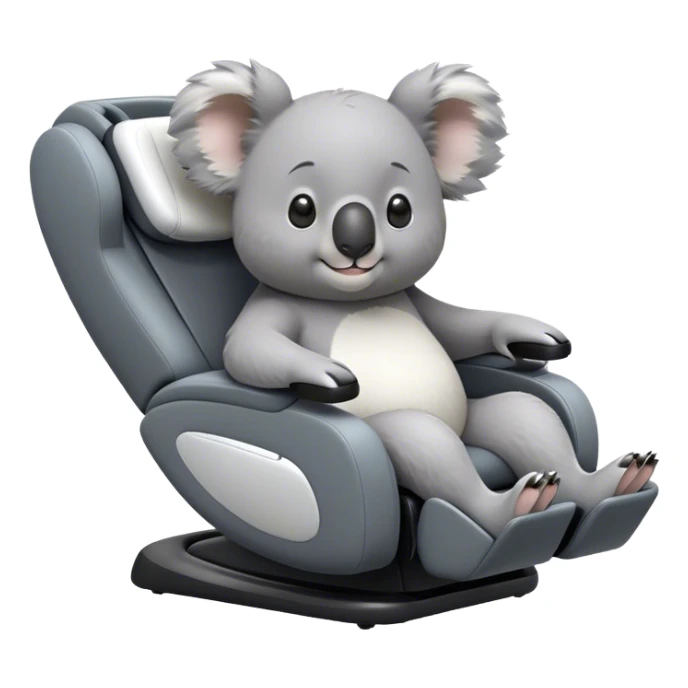 Koala in massage chair sticker