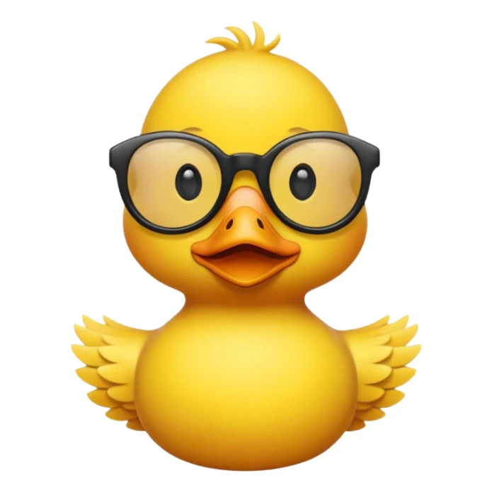 dame un pato amarillo con lentes de sol, lentes negros sticker