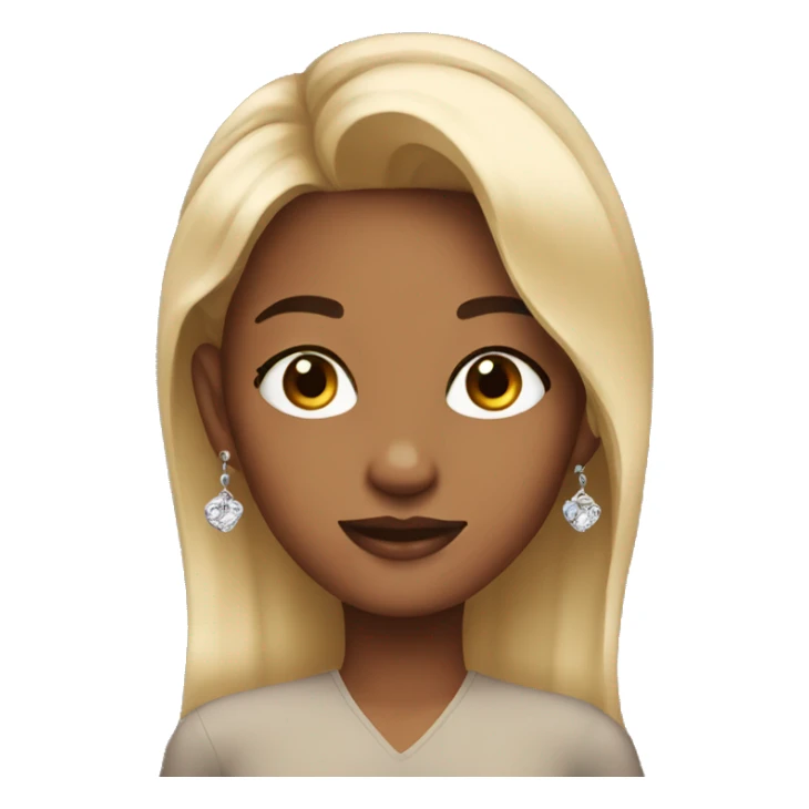 realistic girl with earrings sticker