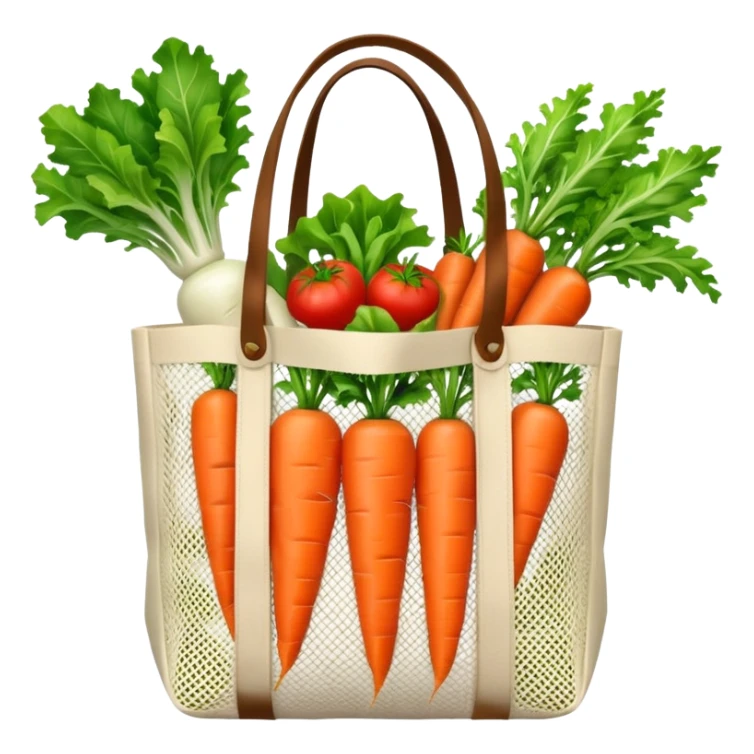 Net back with white nets that is used for shopping and putting vegetables in it, it looks like tote bag sticker