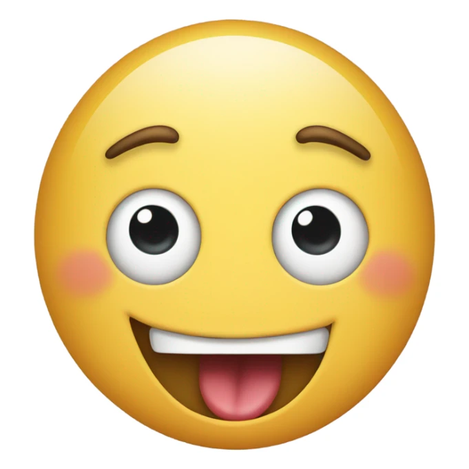 freaky emoji with tongue out sticker