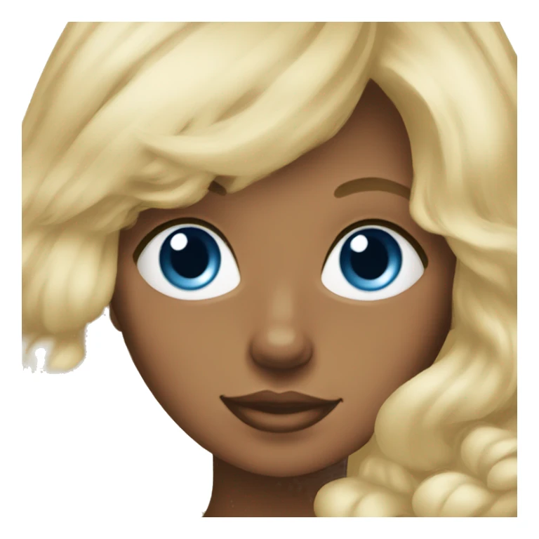 Blonde girl blue eyes holding spitz  sticker