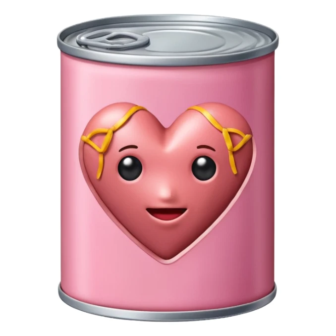 Heart emoji made of spam meat sticker