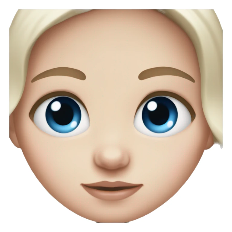 newborn white girl with blue eyes sticker