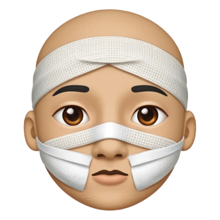 nose with a bandage on it
more closeup on the nose itself
without face sticker