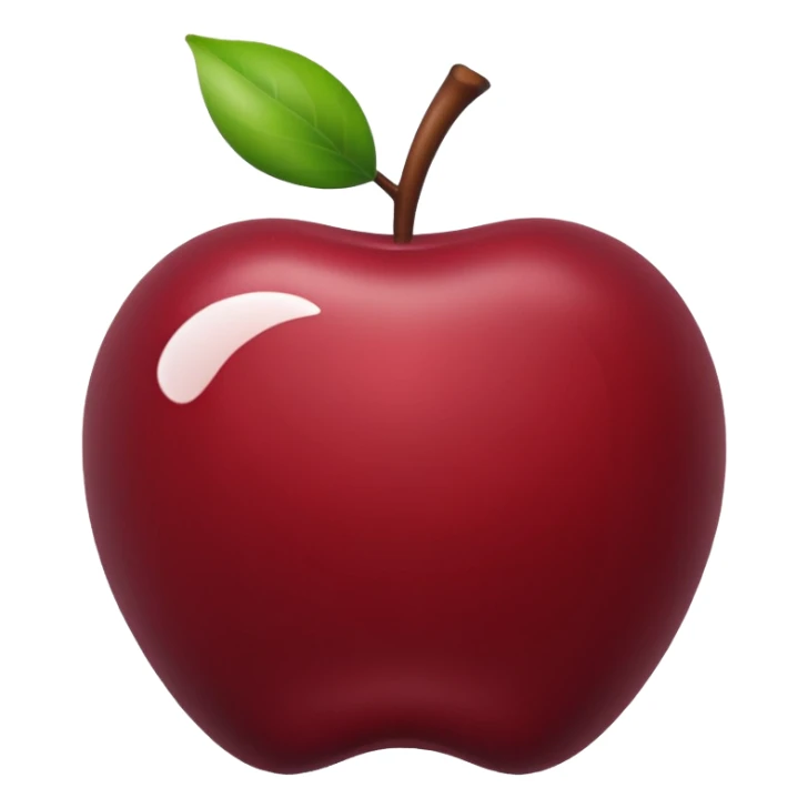 maroon apple sticker
