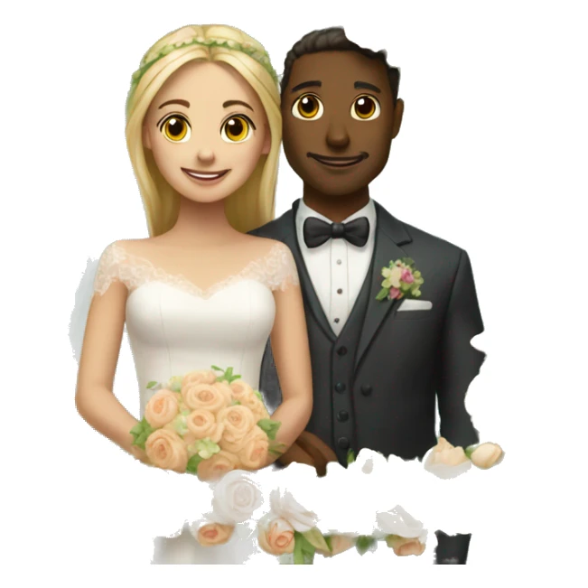 Marriage Garland of flowers sticker