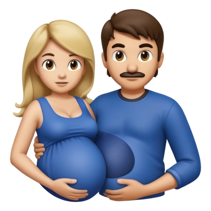 pregnant mario with belly being held by sonic sticker