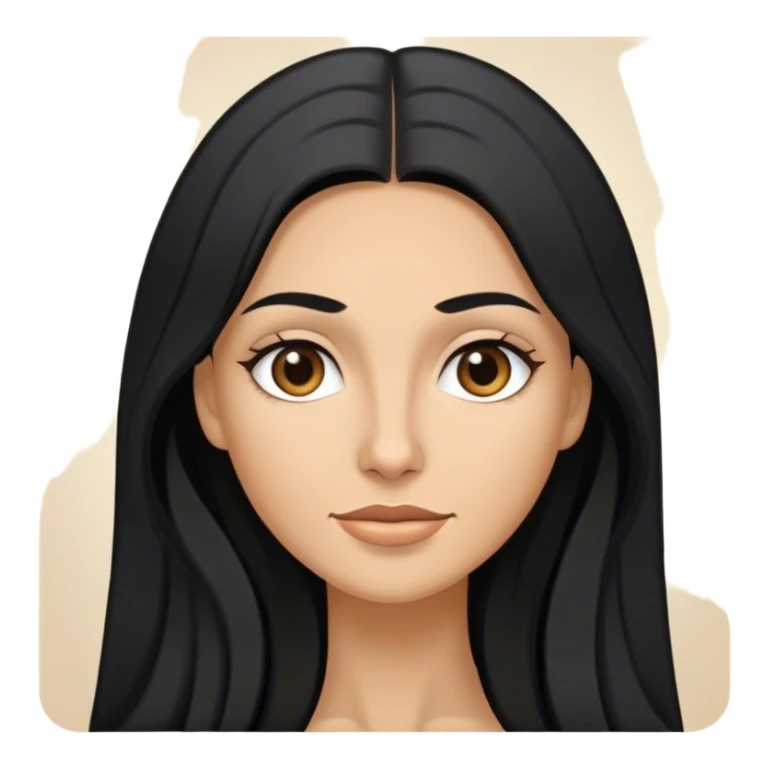 caucasian Beautiful Buxom black long hair back booty sfw sticker