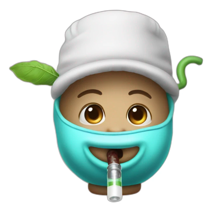 Big baby pacifier with cap  and who smoke a hookah sticker