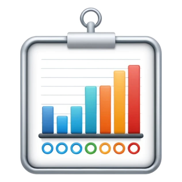 gantt chart emoji in professional design for business presentation, clean edges, modern corporate aesthetic sticker