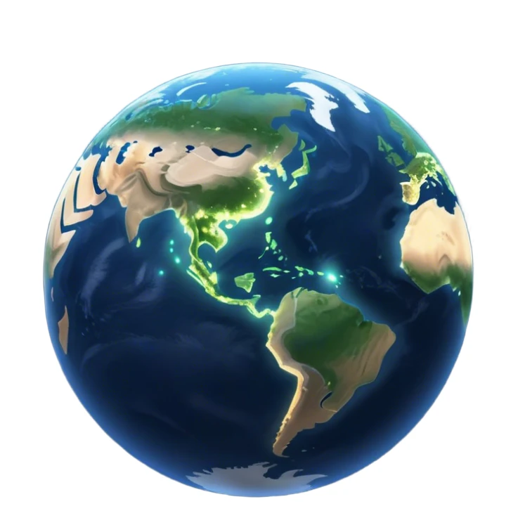 night earth showing lights of cities sticker