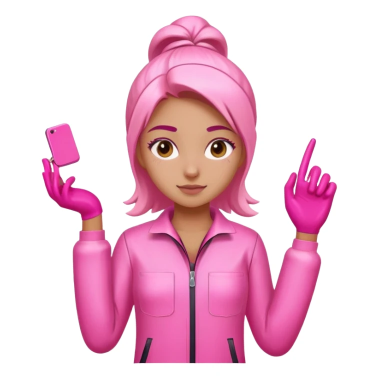 Girl auto body tech in a pink paint suit sticker