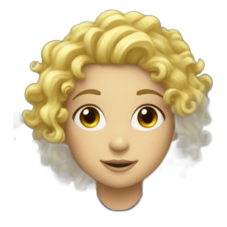 blonde curly haired scuba diver girl under water sticker