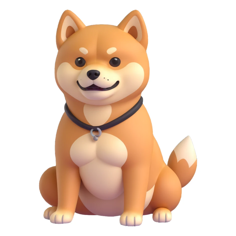 shiba inu, with muscles and abs sticker
