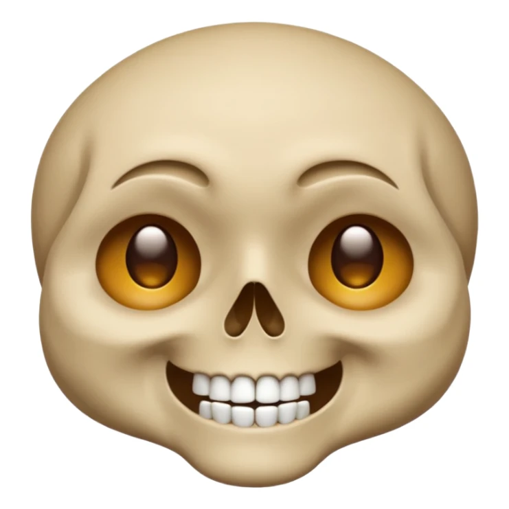 Skull face one eye closed emoji sticker