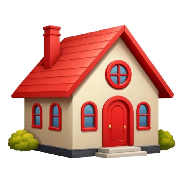 house with cancel slash circle over top like it's saying "NO HOUSE" sticker