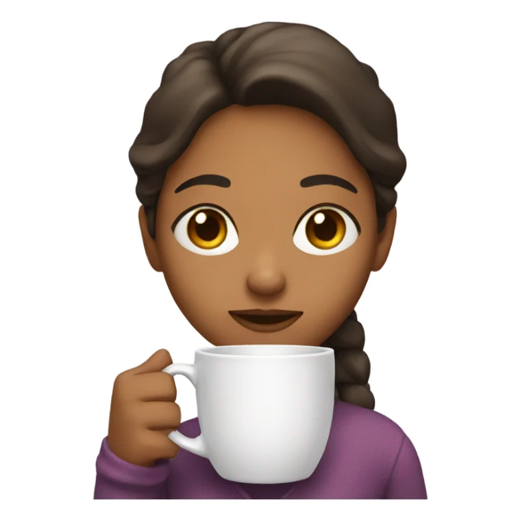 girl holding a mug sticker