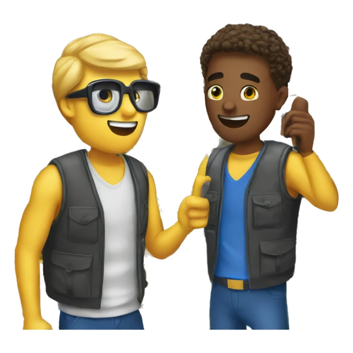 a walmart employee mad on a walkie talkie with his friend sticker