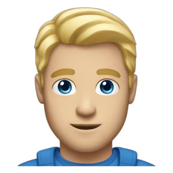 White dad with blue eyes and blonde hair sticker