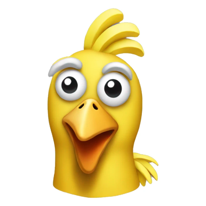 Chicken banana costume sticker