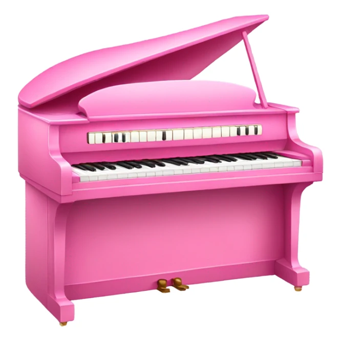 Pink coquette piano with white background  sticker