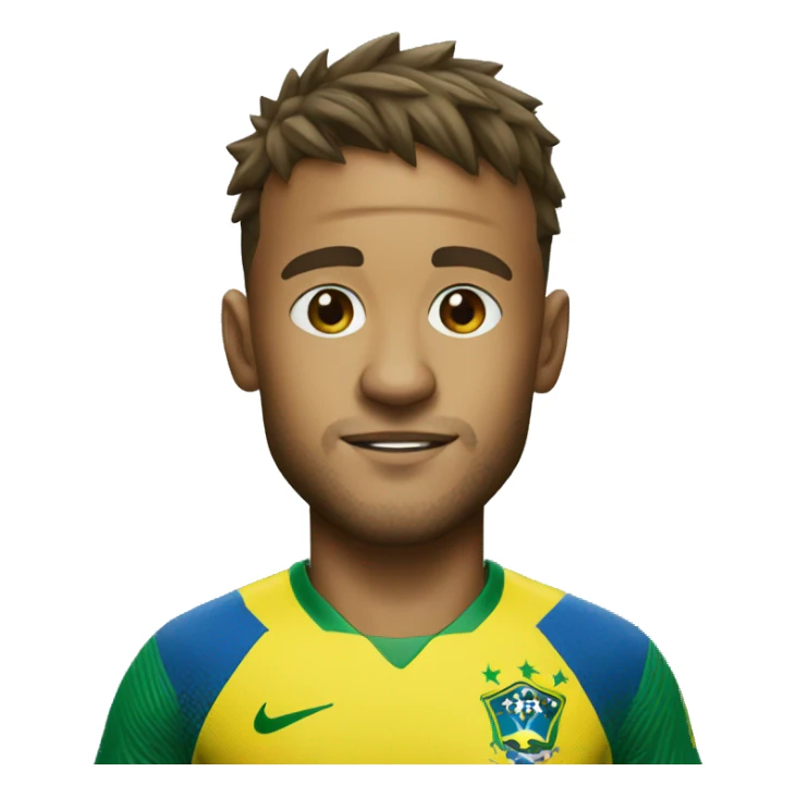 neymar jr, with the brazil shirt sticker