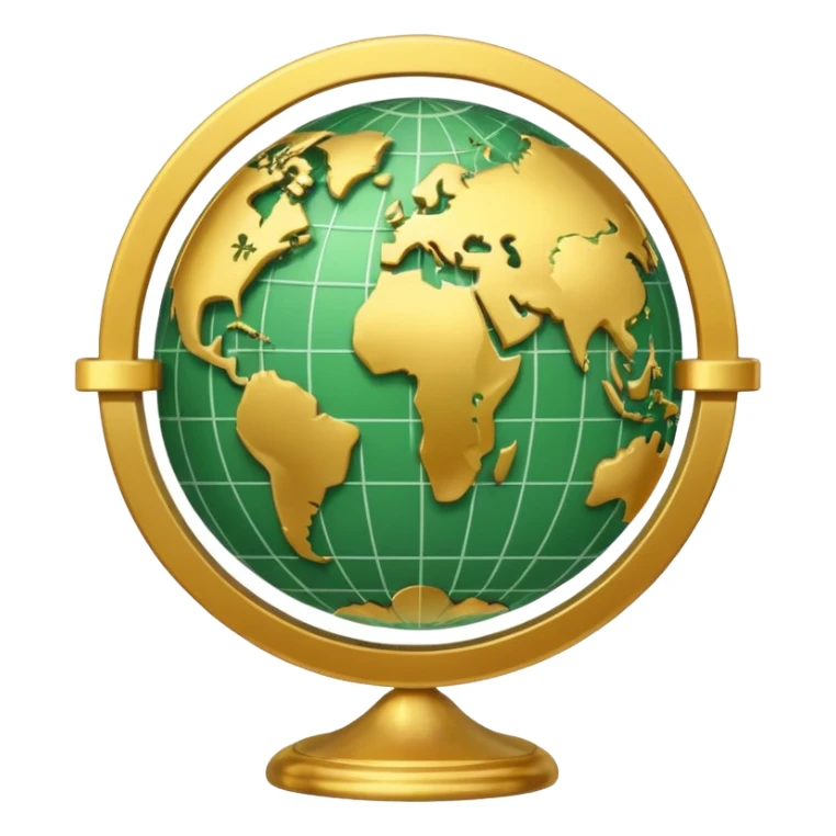 An icon featuring  a dollar sign, and a chart with upward trends, symbolizing economics. The design includes coins, bills, and a globe, representing global trade and financial systems. Transparent background highlights the study of markets, supply, and demand. sticker