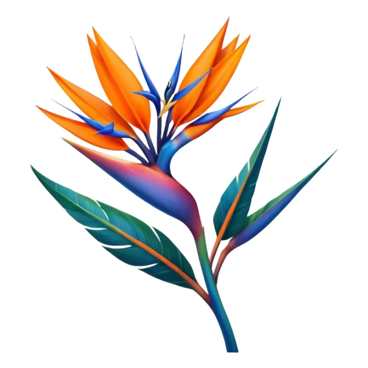 bird of paradise flower sticker