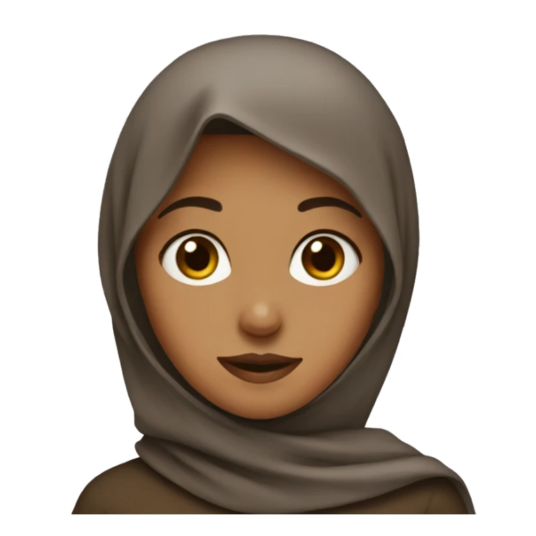 Girl with brown hidjab  sticker