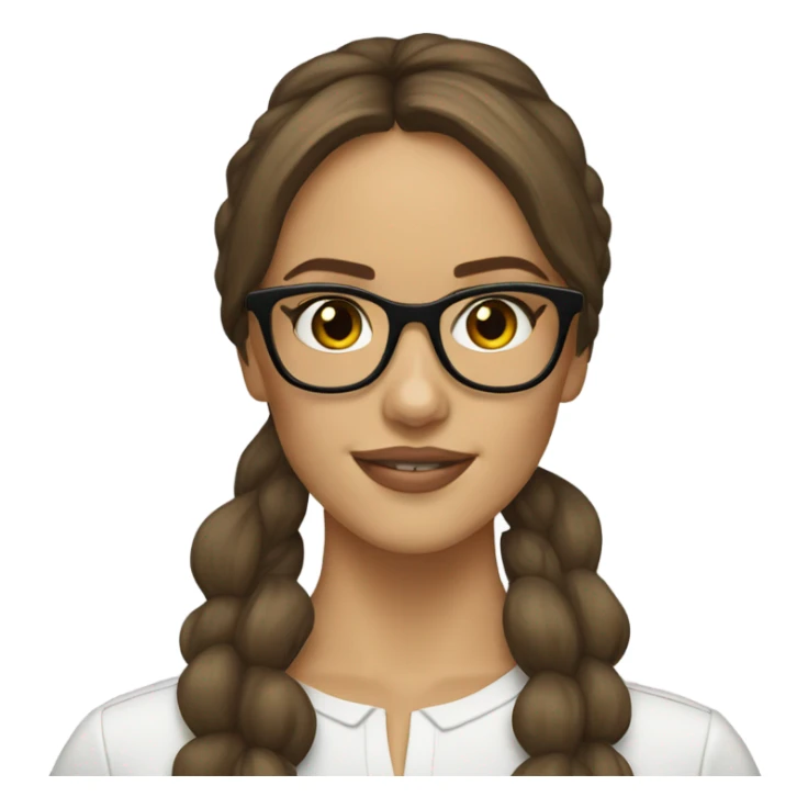 Jessica alba with glasses and brown hair  sticker