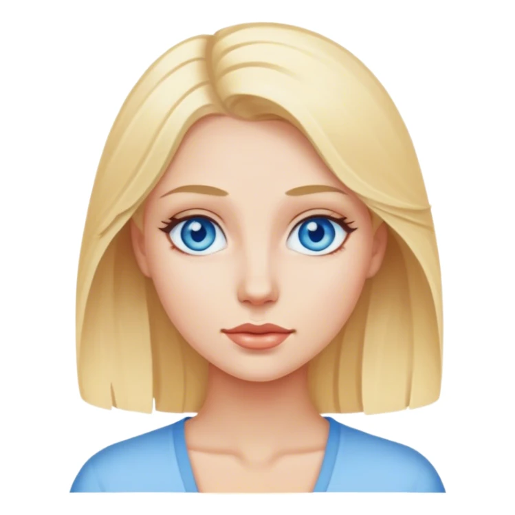 blonde with blue eyes sticker