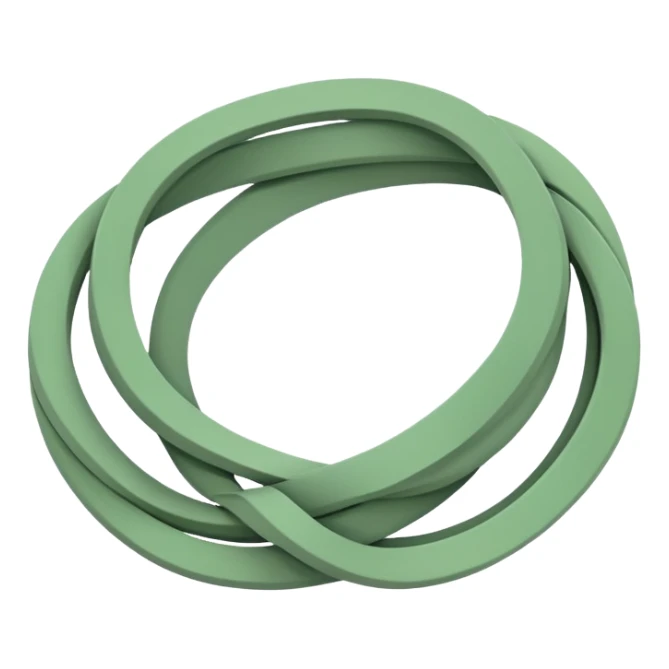 Resistance rubber band sage green sticker