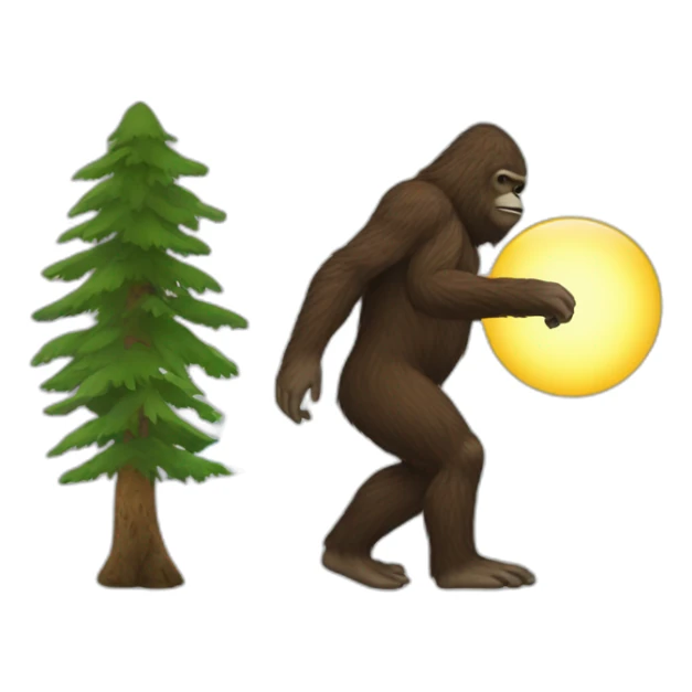 sasquatch giving on ufo sticker