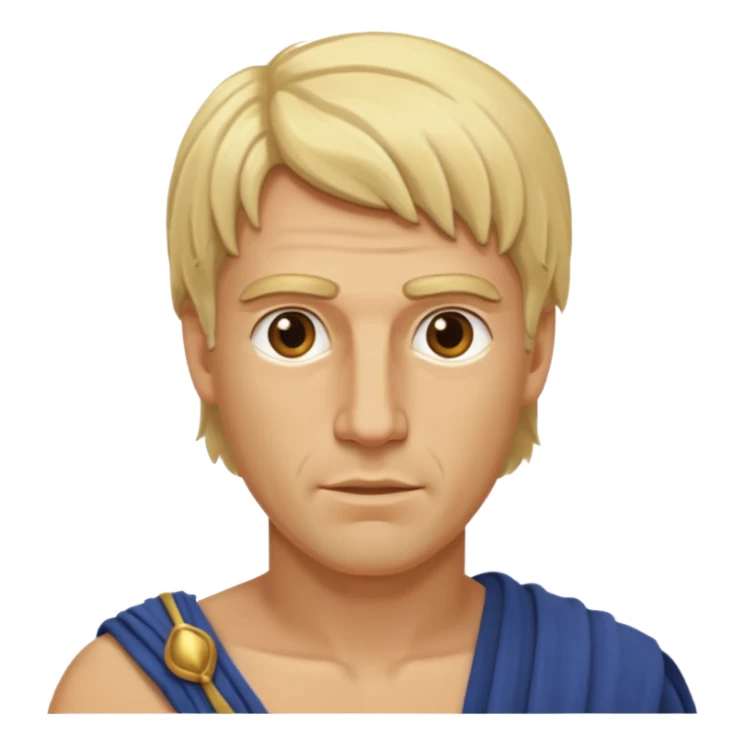 ancient greek man blond hair sticker