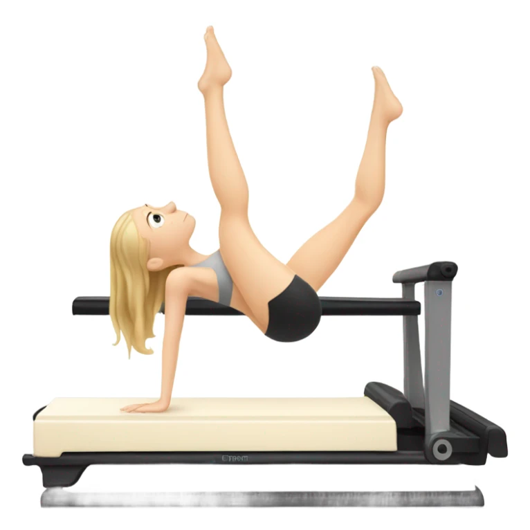 White Girl on Reformer pilates machine sticker